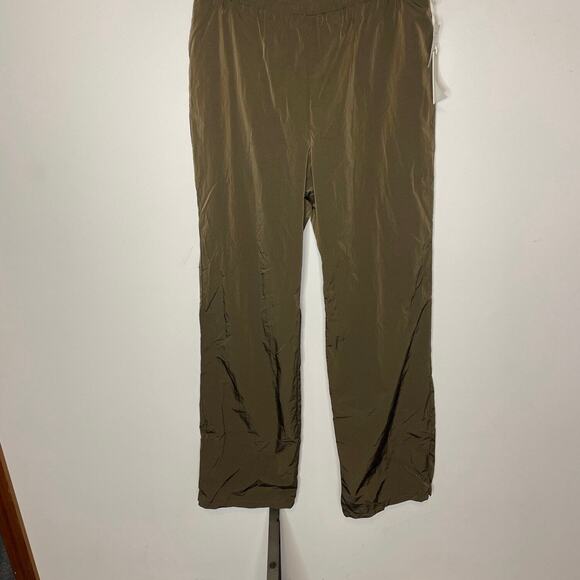 Good American Wide Leg Track Pants MEDIUM Mocha Pull On Casual Athletic Gym - Picture 5 of 13